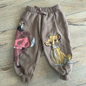 Zara lion king Disney jogger sweatpants size 2-3 yrs